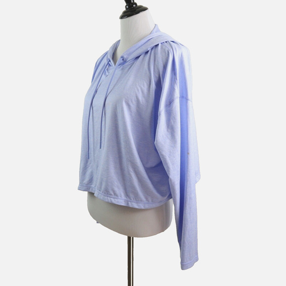Athleta Tops - Athleta Size M Uptempo Crop Hoodie Lightweight Light Purple